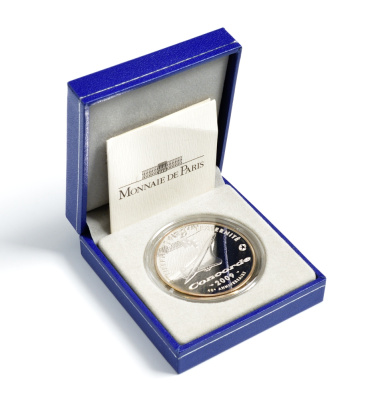 Франция 10 евро 2009 40 лет самолетам Конкорд, превышение скорости звука в 2,23 раза KM NEW серебро PROOF 6-5-1-29