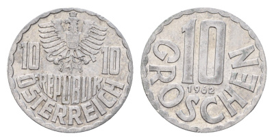 Австрия 10 грошей 1962 KM 2878 алюминий 4669-668