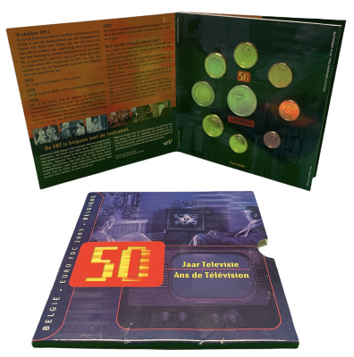 Бельгия набор из 8 монет (1, 2, 5, 10, 20 и 50 евроцентов; 1 и 2 евро) и жетона монетного двора 2003 официальный набор, в оригинальной упаковке KM MS19 (224, 225, 226, 227, 228, 229, 230 и 231)   BU   6-5-3-22