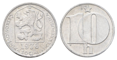 Чехословакия 10 геллеров 1976 KM 80 алюминий 4625-428