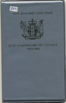 Новая Зеландия официальный набор из 7 монет 1983 50 лет чеканки национальных монет    UNC  1-6-2-09
