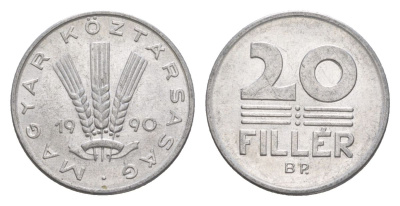 Венгрия 20 филлеров 1990 KM 676 алюминий aUNC 4632-357